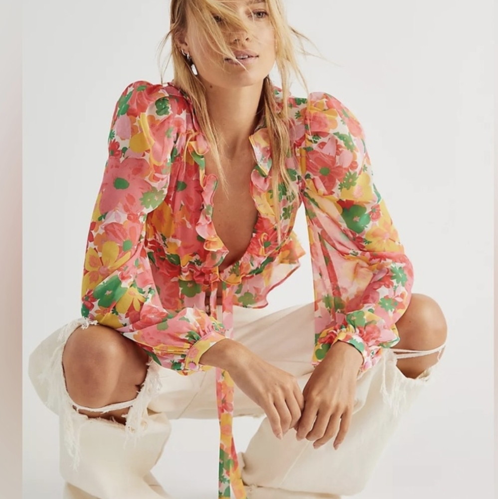 For Love and Lemons Elena top, xs